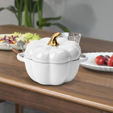 Maxbell Kawaii Cup Pumpkin Cup Cereal Bowls Set with Lid for Pasta Yogurt Salad white