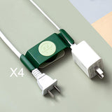 Maxbell 4x Rotary Cable Clip Accessories Cord Holder Cable Protector Strong Adhesive Green