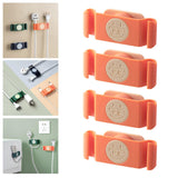 Maxbell 4x Rotary Cable Clip Accessories Cord Holder Cable Protector Strong Adhesive Orange