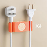 Maxbell 4x Rotary Cable Clip Accessories Cord Holder Cable Protector Strong Adhesive Orange