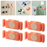 Maxbell 4x Rotary Cable Clip Accessories Cord Holder Cable Protector Strong Adhesive Orange
