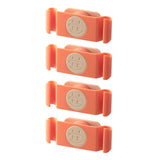 Maxbell 4x Rotary Cable Clip Accessories Cord Holder Cable Protector Strong Adhesive Orange