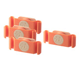 Maxbell 4x Rotary Cable Clip Accessories Cord Holder Cable Protector Strong Adhesive Orange