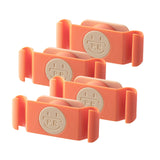 Maxbell 4x Rotary Cable Clip Accessories Cord Holder Cable Protector Strong Adhesive Orange