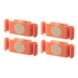 Maxbell 4x Rotary Cable Clip Accessories Cord Holder Cable Protector Strong Adhesive Orange
