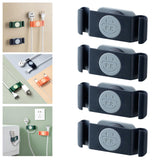 Maxbell 4x Rotary Cable Clip Accessories Cord Holder Cable Protector Strong Adhesive Blue