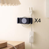 Maxbell 4x Rotary Cable Clip Accessories Cord Holder Cable Protector Strong Adhesive Blue