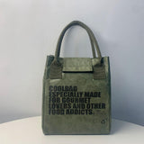 Maxbell Multifunctional Lunch Box Tote Bag Reusable Tearproof Portable for Gifts Green