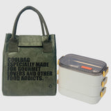 Maxbell Multifunctional Lunch Box Tote Bag Reusable Tearproof Portable for Gifts Green