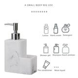 Maxbell Refillable Resin Soap Dispenser Marble Surface for Countertop Kitchen