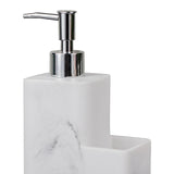 Maxbell Refillable Resin Soap Dispenser Marble Surface for Countertop Kitchen