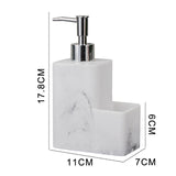 Maxbell Refillable Resin Soap Dispenser Marble Surface for Countertop Kitchen