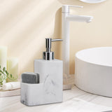 Maxbell Refillable Resin Soap Dispenser Marble Surface for Countertop Kitchen