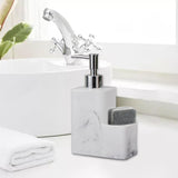 Maxbell Refillable Resin Soap Dispenser Marble Surface for Countertop Kitchen