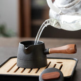Maxbell 7x Chinese Style Black Pottery Tea Pot Four Cups Teaware for Home Travel