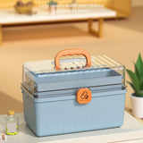 Maxbell Storage Bin Portable Multilayer for Bathroom Cosmetic Sundries Blue Medium