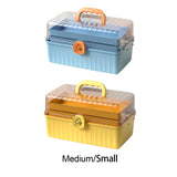 Maxbell Storage Bin Portable Multilayer for Bathroom Cosmetic Sundries Blue Medium