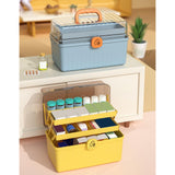 Maxbell Storage Bin Portable Multilayer for Bathroom Cosmetic Sundries Blue Medium