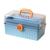 Maxbell Storage Bin Portable Multilayer for Bathroom Cosmetic Sundries Blue Medium