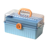 Maxbell Storage Bin Portable Multilayer for Bathroom Cosmetic Sundries Blue Medium