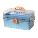 Maxbell Storage Bin Portable Multilayer for Bathroom Cosmetic Sundries Blue Medium