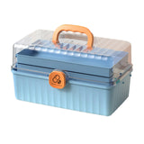 Maxbell Storage Bin Portable Multilayer for Bathroom Cosmetic Sundries Blue Medium