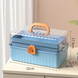 Maxbell Storage Bin Portable Multilayer for Bathroom Cosmetic Sundries Blue Medium