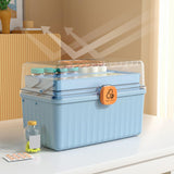 Maxbell Storage Bin Portable Multilayer for Bathroom Cosmetic Sundries Blue Medium