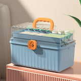 Maxbell Storage Bin Portable Multilayer for Bathroom Cosmetic Sundries Blue Medium