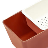 Maxbell Organizing Box Drainer Basket Decoration for Fruit Dinner Table Hotel Red