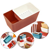Maxbell Organizing Box Drainer Basket Decoration for Fruit Dinner Table Hotel Red