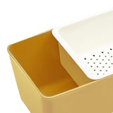 Maxbell Organizing Box Drainer Basket Decoration for Fruit Dinner Table Hotel Yellow