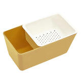 Maxbell Organizing Box Drainer Basket Decoration for Fruit Dinner Table Hotel Yellow