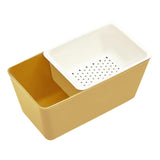 Maxbell Organizing Box Drainer Basket Decoration for Fruit Dinner Table Hotel Yellow