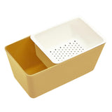 Maxbell Organizing Box Drainer Basket Decoration for Fruit Dinner Table Hotel Yellow