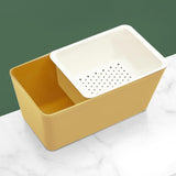 Maxbell Organizing Box Drainer Basket Decoration for Fruit Dinner Table Hotel Yellow