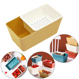 Maxbell Organizing Box Drainer Basket Decoration for Fruit Dinner Table Hotel Yellow