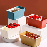 Maxbell Organizing Box Drainer Basket Decoration for Fruit Dinner Table Hotel Yellow