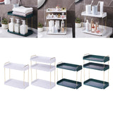 Maxbell Countertop Storage Shelf Solid Durable Stackable for Outdoor Dining Kitchen 2 Layers white