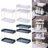 Maxbell Countertop Storage Shelf Solid Durable Stackable for Outdoor Dining Kitchen 2 Layers white