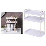 Maxbell Countertop Storage Shelf Solid Durable Stackable for Outdoor Dining Kitchen 3 Layers white