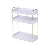 Maxbell Countertop Storage Shelf Solid Durable Stackable for Outdoor Dining Kitchen 3 Layers white