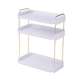 Maxbell Countertop Storage Shelf Solid Durable Stackable for Outdoor Dining Kitchen 3 Layers white