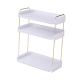 Maxbell Countertop Storage Shelf Solid Durable Stackable for Outdoor Dining Kitchen 3 Layers white