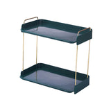 Maxbell Countertop Storage Shelf Solid Durable Stackable for Outdoor Dining Kitchen 2 Layers green