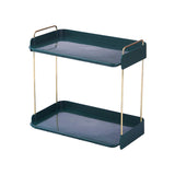 Maxbell Countertop Storage Shelf Solid Durable Stackable for Outdoor Dining Kitchen 2 Layers green
