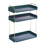 Maxbell Countertop Storage Shelf Solid Durable Stackable for Outdoor Dining Kitchen 3 Layers green