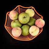 Maxbell Storage Basket Halloween Decor Container for Snack Fruit Dinner Table Orange