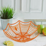 Maxbell Storage Basket Halloween Decor Container for Snack Fruit Dinner Table Orange