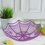 Maxbell Storage Basket Halloween Decor Container for Snack Fruit Dinner Table Purple